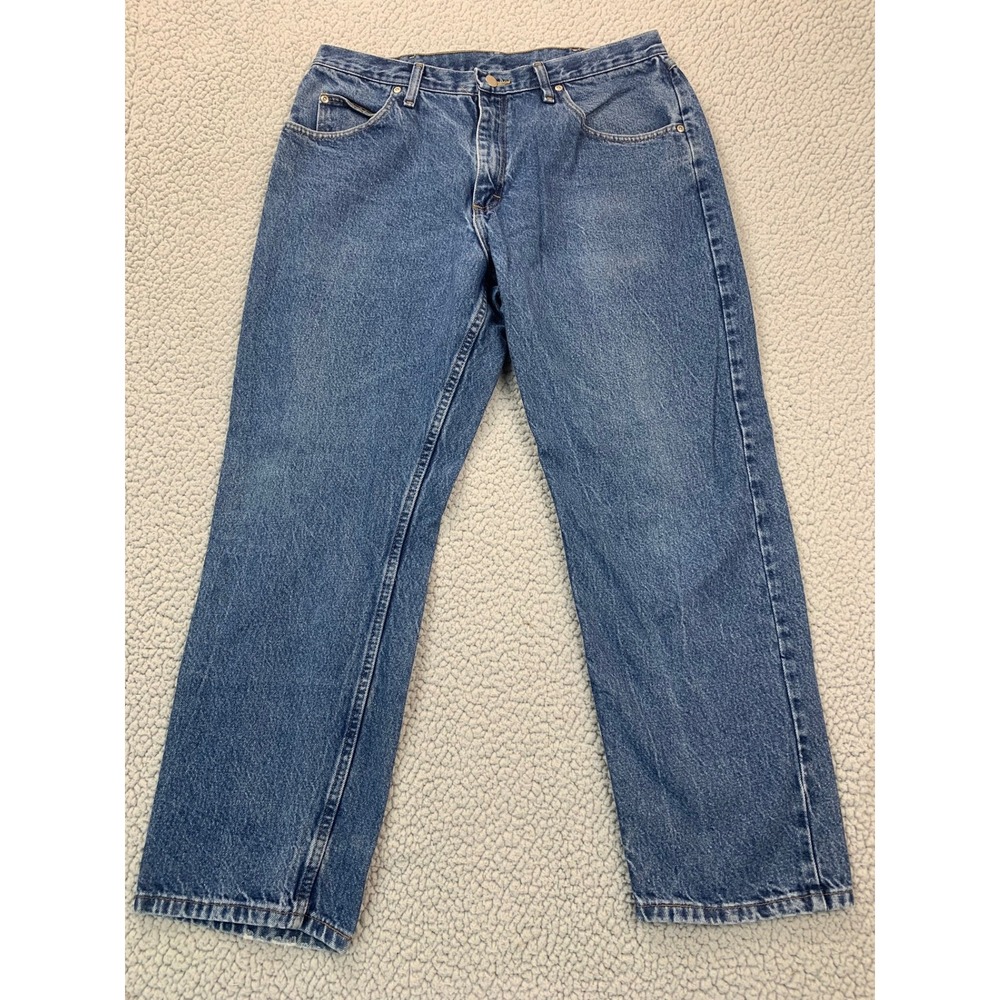 Vintage‎ 1997 Wrangler Hero Jeans Mens 36x30 Blue Medium Wash Straight Leg